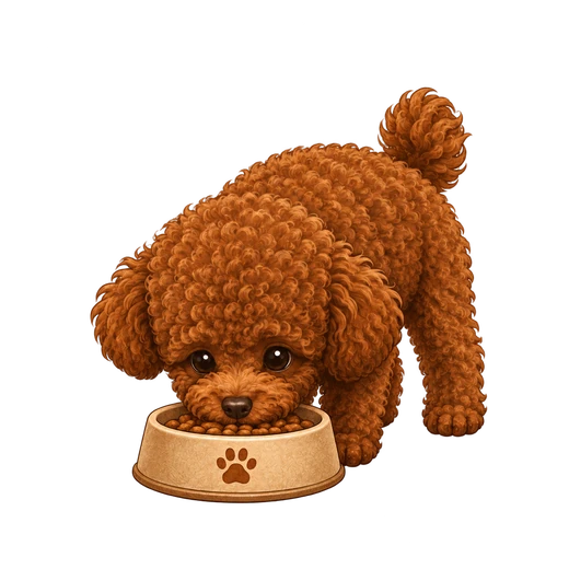 Flea eating from a bowl